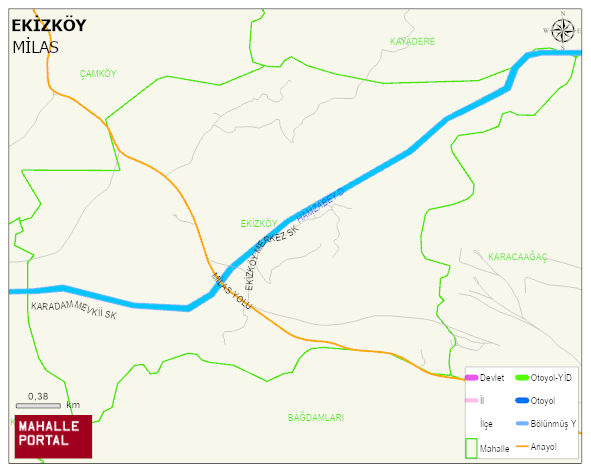EKİZKÖY Mahallesi Haritası | Sayısal Bölge Görünümü