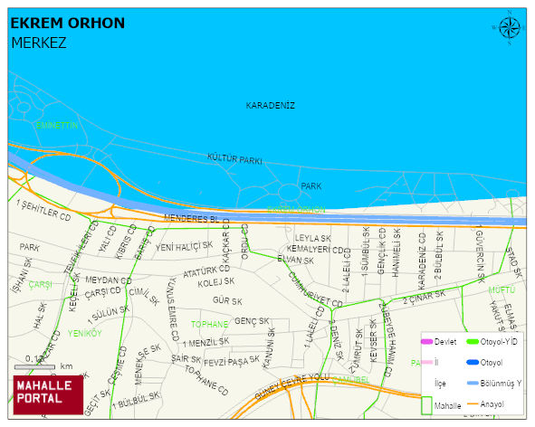 EKREM ORHON Mahallesi Haritası | Güncel Mahalle ve Köy Haritası
