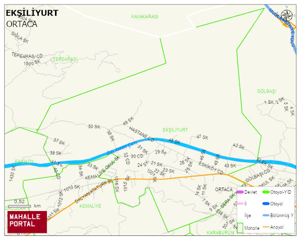 EKŞİLİYURT Mahallesi Haritası | Sayısal Bölge Görünümü