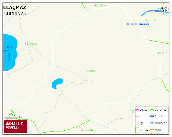 ELAÇMAZ Mahallesi Haritası | Mahalle ve Köy Sınırı