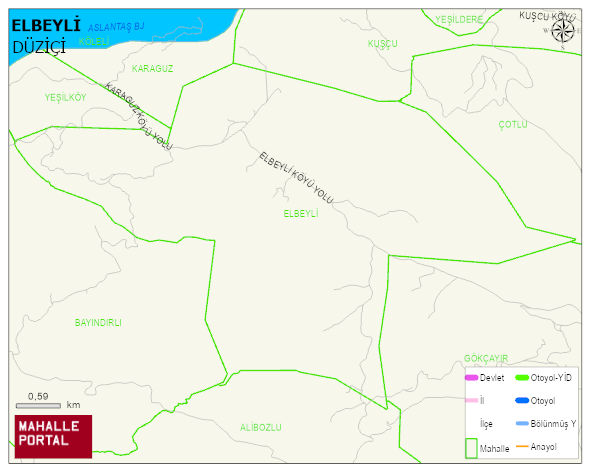 ELBEYLİ Köyü Haritası | Sayısal Bölge Görünümü