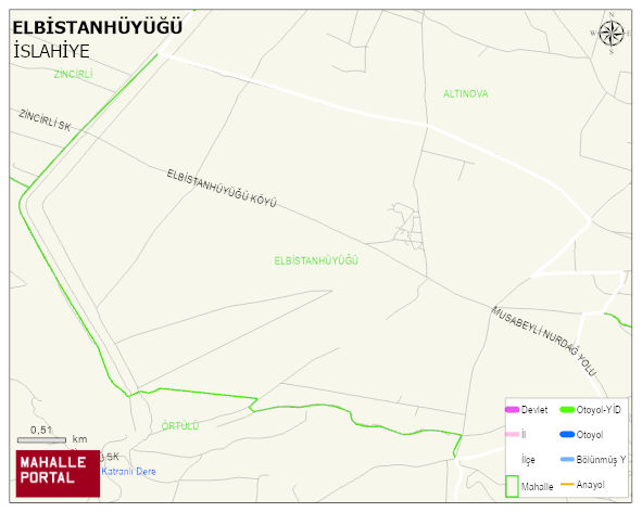 ELBİSTANHÜYÜĞÜ Mahallesi Haritası | Mahalle ve Köy Sınırı