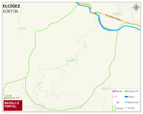 ELCİĞEZ Köyü Haritası | Coğrafi Yapı ve Detaylı Haritası