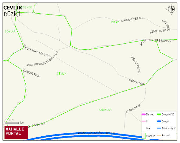 ELLEK BELDESİ ÇEVLİK Mahallesi Haritası | Coğrafi Yapı ve Detaylı Haritası