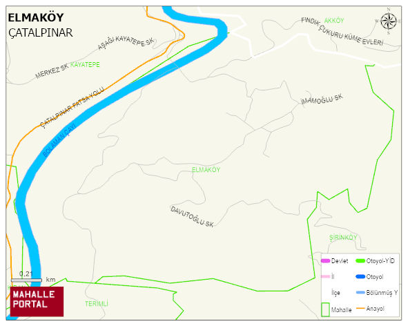 ELMAKÖY Mahallesi Haritası | Sayısal Bölge Görünümü
