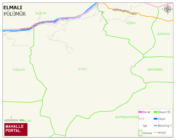 ELMALI Köyü Haritası | Coğrafi Yapı ve Detaylı Haritası