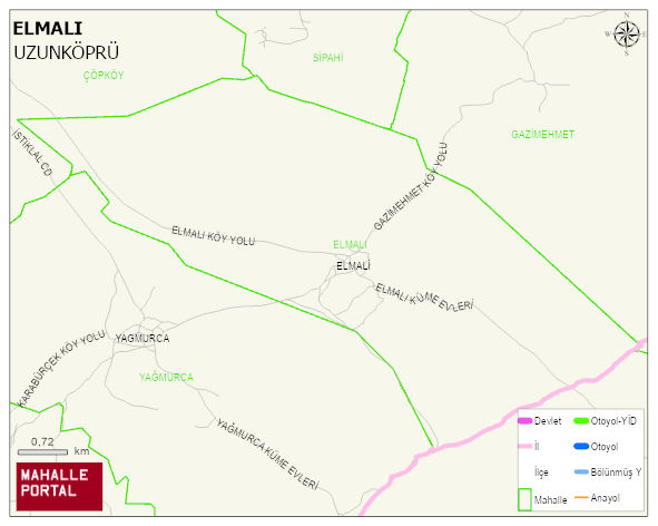 ELMALI Köyü Haritası | Sayısal Bölge Görünümü
