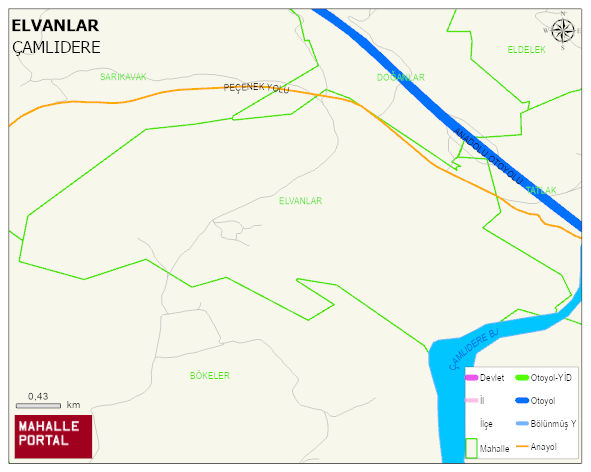 ELVANLAR Mahallesi Haritası | Dağlar, Ovalar ve Akarsu Bilgileri