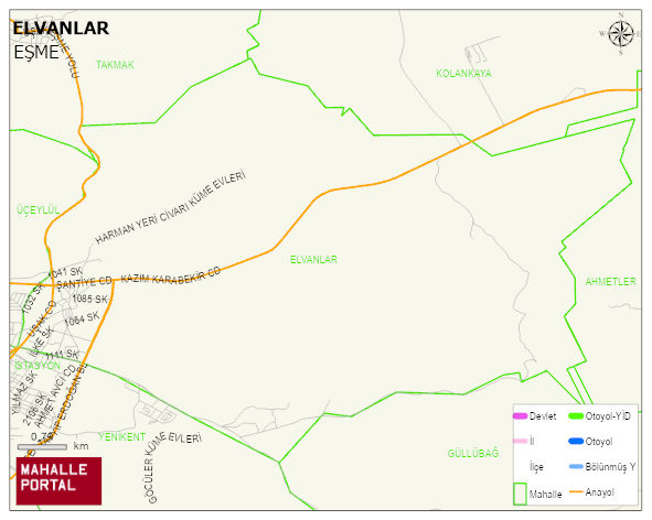 ELVANLAR Mahallesi Haritası | Güncel Mahalle ve Köy Haritası