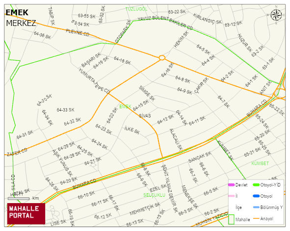 EMEK Mahallesi Haritası | Güncel Mahalle ve Köy Haritası