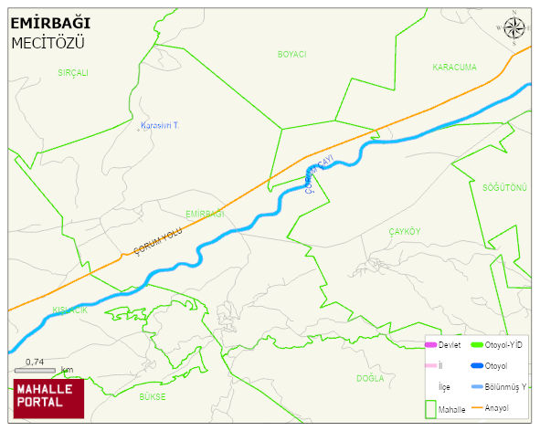 EMİRBAĞI Köyü Haritası | Mahalle Sokak Haritası