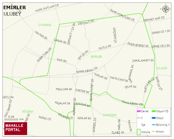 EMİRLER Mahallesi Haritası | İnteraktif Köy ve Mahalle Sınırları