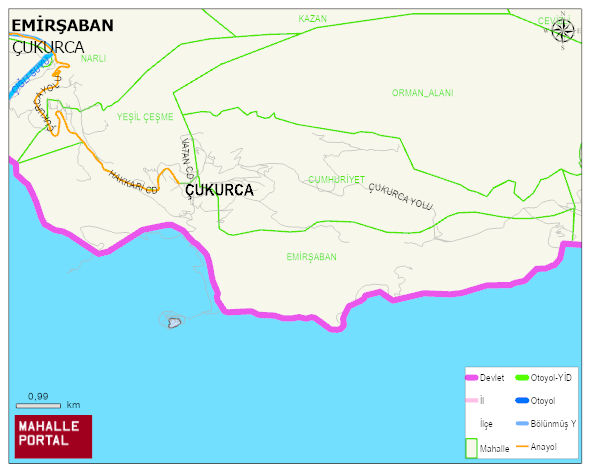 EMİRŞABAN Mahallesi Haritası | Dağlar, Ovalar ve Akarsu Bilgileri