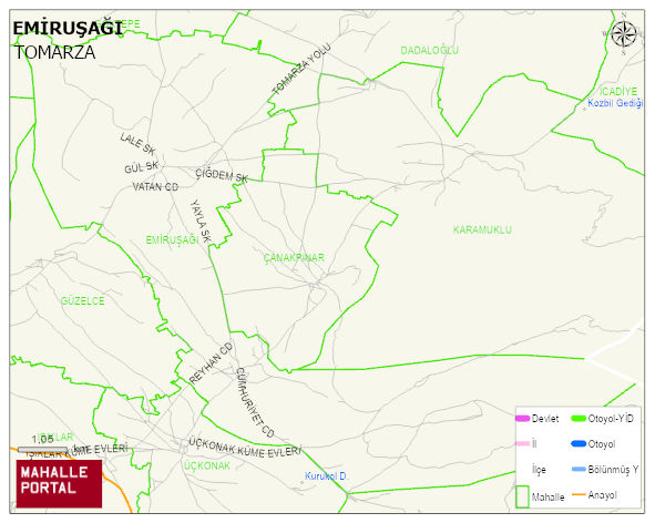 EMİRUŞAĞI Mahallesi Haritası | Güncel Mahalle ve Köy Haritası