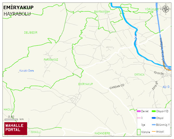 EMİRYAKUP Mahallesi Haritası | Detaylı Köy ve Mahalle Görünümü