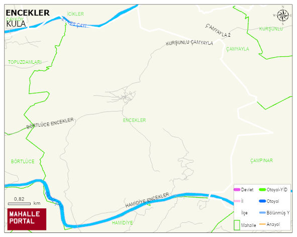 ENCEKLER Mahallesi Haritası | Mahalle ve Köy Sınırı
