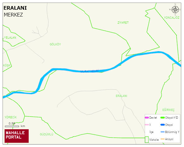 ERALANI Köyü Haritası | İnteraktif Köy ve Mahalle Sınırları