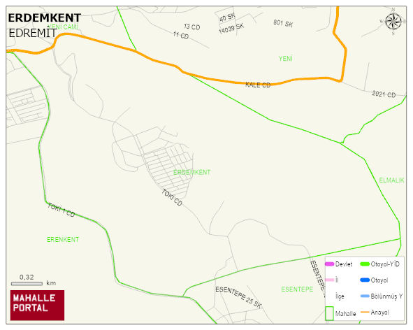 ERDEMKENT Mahallesi Haritası | Dağlar, Ovalar ve Akarsu Bilgileri