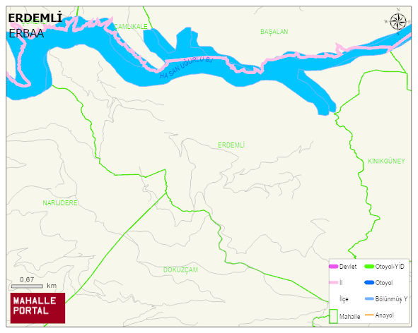 ERDEMLİ Köyü Haritası | Detaylı Köy ve Mahalle Görünümü