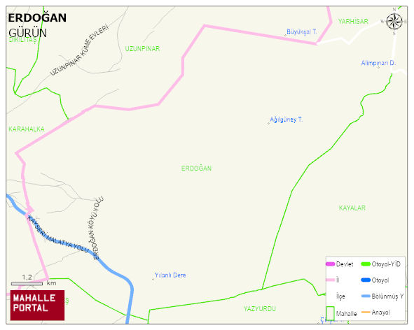 ERDOĞAN Köyü Haritası | Coğrafi Yapı ve Detaylı Haritası
