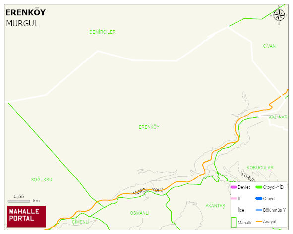 ERENKÖY Köyü Haritası | İnteraktif Köy ve Mahalle Sınırları