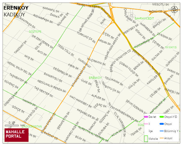 ERENKÖY Mahallesi Haritası | Mahalle Sokak Haritası