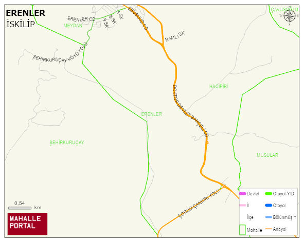 ERENLER Mahallesi Haritası | İnteraktif Köy ve Mahalle Sınırları