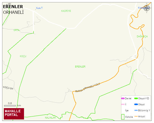 ERENLER Mahallesi Haritası | Yükselti ve Doğa Özellikleri