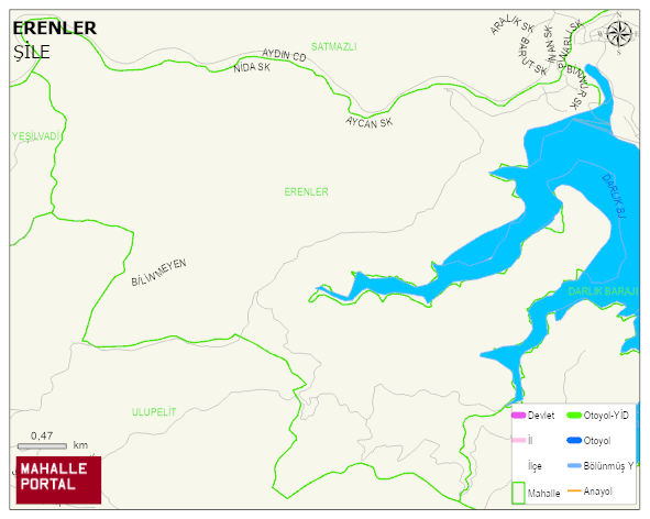 ERENLER Mahallesi Haritası | Dağlar, Ovalar ve Akarsu Bilgileri