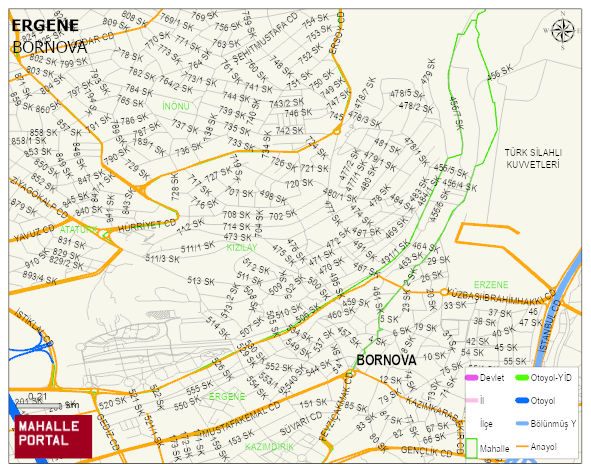 ERGENE Mahallesi Haritası | Detaylı Köy ve Mahalle Görünümü