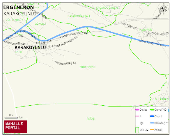 ERGENEKON Mahallesi Haritası | Mahalle ve Köy Sınırı