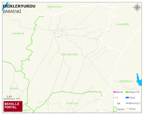 ERİKLERYURDU Köyü Haritası | Coğrafi Yapı ve Detaylı Haritası