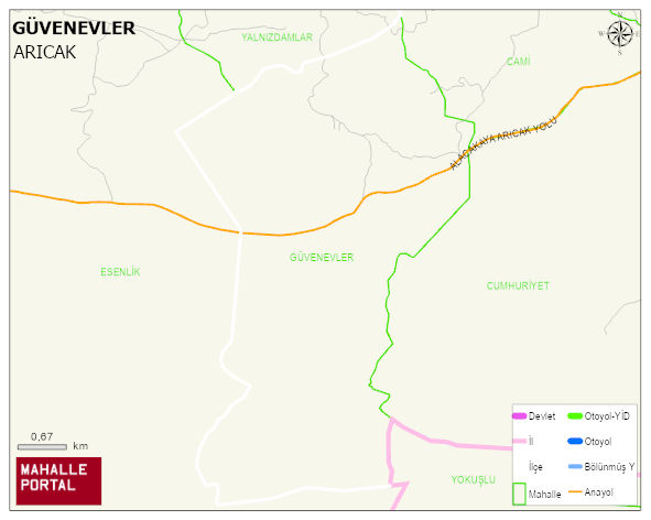 ERİMLİ BELDESİ GÜVENEVLER Mahallesi Haritası | Güncel Mahalle ve Köy Haritası