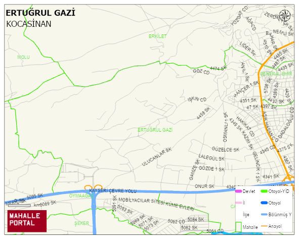 ERTUĞRUL GAZİ Mahallesi Haritası | Sayısal Bölge Görünümü