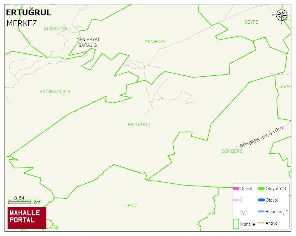 ERTUĞRUL Köyü Haritası | Güncel Mahalle ve Köy Haritası