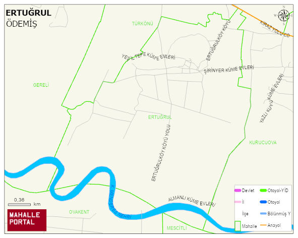 ERTUĞRUL Mahallesi Haritası | Coğrafi Yapı ve Detaylı Haritası