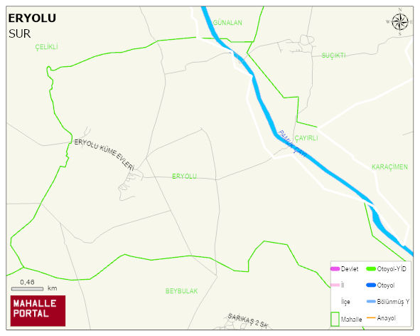 ERYOLU Mahallesi Haritası | Güncel Mahalle ve Köy Haritası