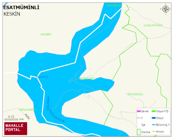 ESATMÜMİNLİ Köyü Haritası | Sayısal Bölge Görünümü