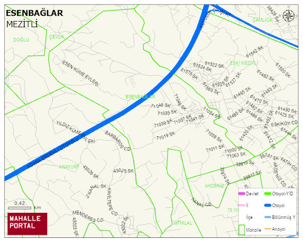 ESENBAĞLAR Mahallesi Haritası | Uydu Görüntüsü ve Harita Detayları