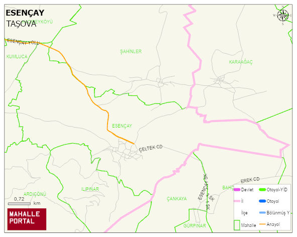 ESENÇAY Köyü Haritası | Güncel Mahalle ve Köy Haritası