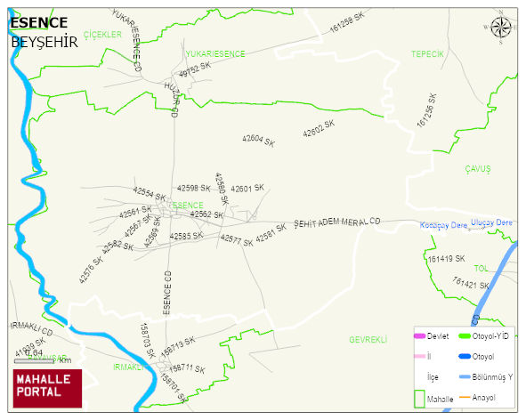 ESENCE Mahallesi Haritası | Mahalle Sokak Haritası