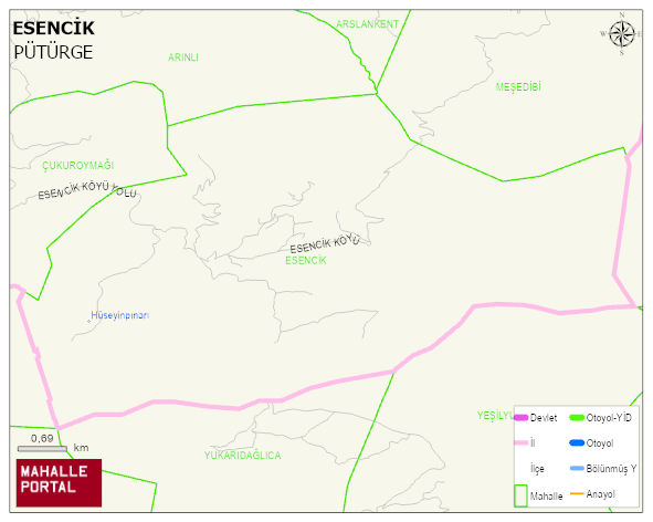 ESENCİK Mahallesi Haritası | Sayısal Bölge Görünümü