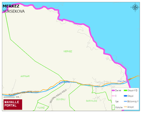 ESENDERE BELDESİ MERKEZ Mahallesi Haritası | Coğrafi Yapı ve Detaylı Haritası