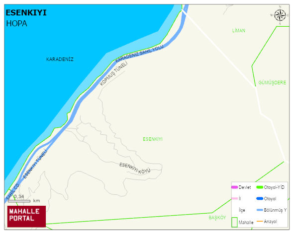 ESENKIYI Köyü Haritası | Detaylı Köy ve Mahalle Görünümü