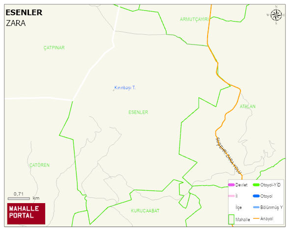 ESENLER Köyü Haritası | Detaylı Köy ve Mahalle Görünümü