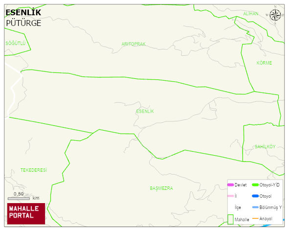 ESENLİK Mahallesi Haritası | Sayısal Bölge Görünümü