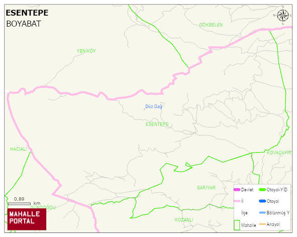 ESENTEPE Köyü Haritası | İnteraktif Köy ve Mahalle Sınırları