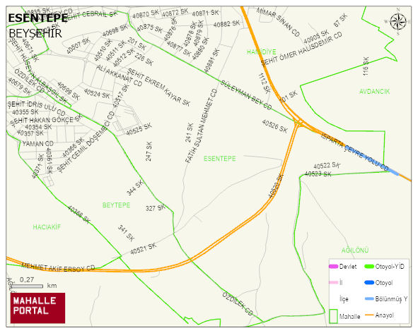 ESENTEPE Mahallesi Haritası | Mahalle Sokak Haritası