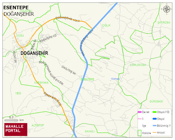 ESENTEPE Mahallesi Haritası | Mahalle ve Köy Sınırı