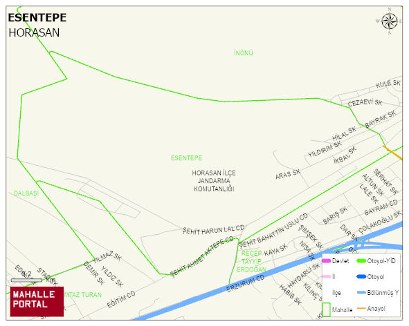 ESENTEPE Mahallesi Haritası | Detaylı Köy ve Mahalle Görünümü